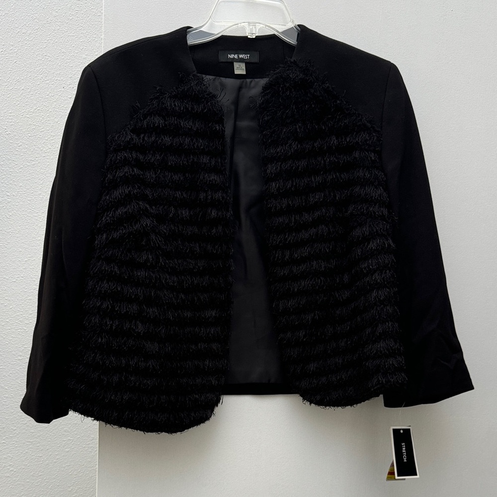 Nine West Black Textured Women's Blazer